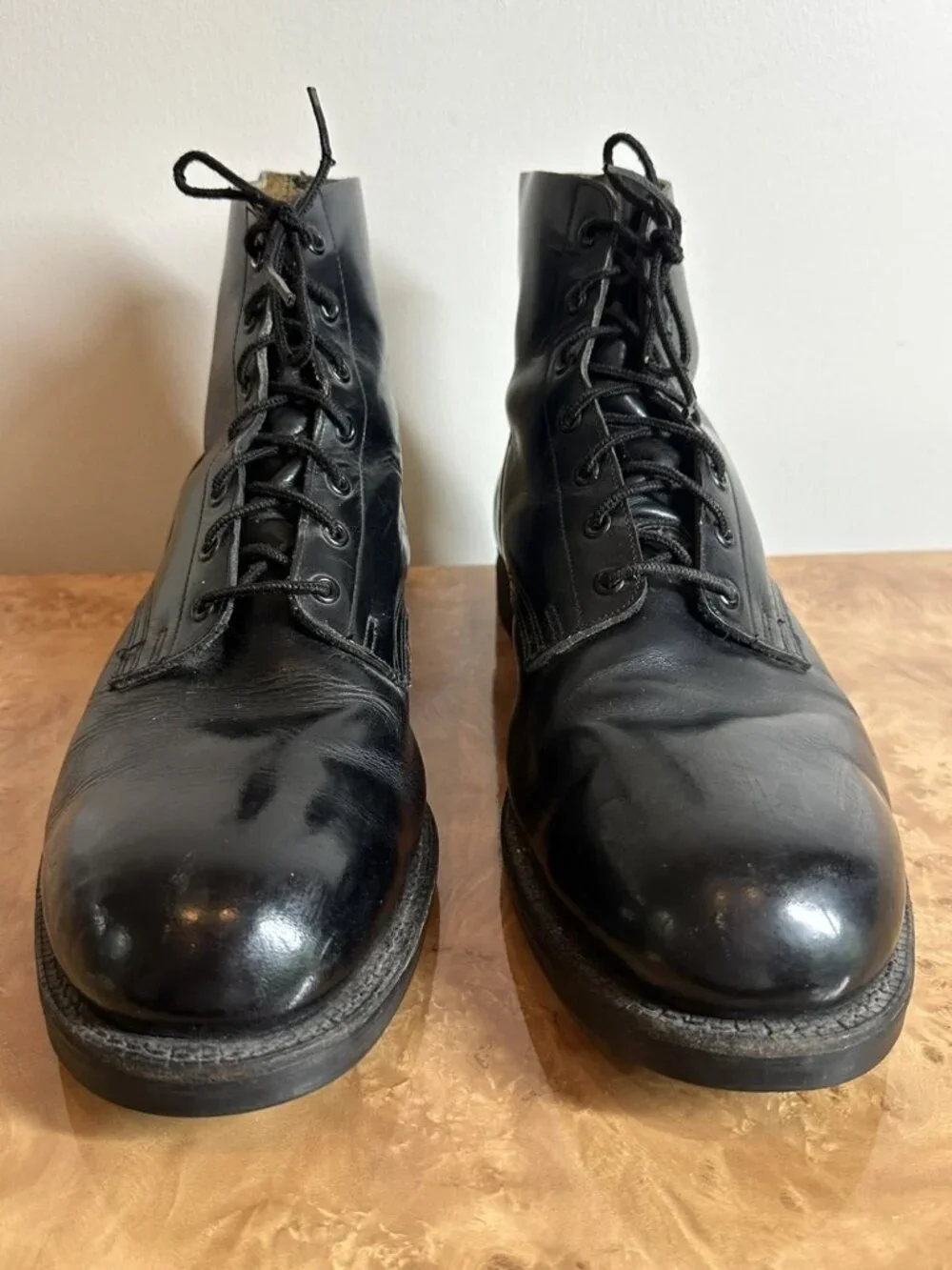 Biltrite Black Leather Military Combat Boots Lace Up USA Made Men's Size 11.5-12